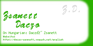 zsanett daczo business card